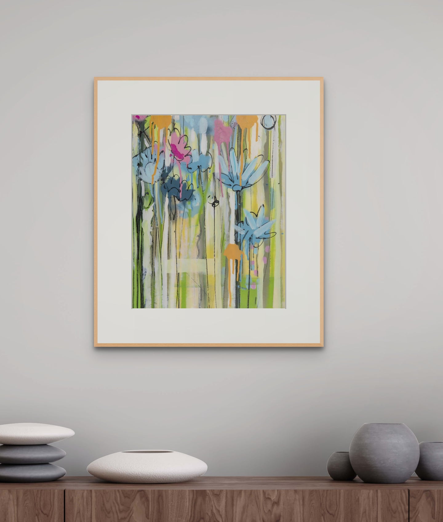 Cornflowers and nasturtiums